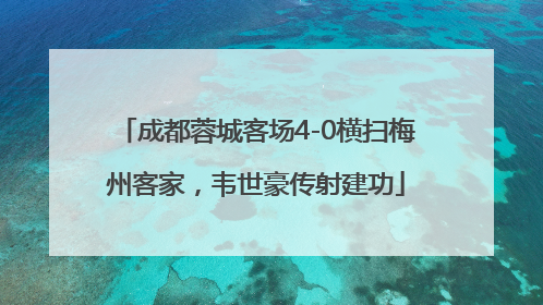 成都蓉城客场4-0横扫梅州客家，韦世豪传射建功