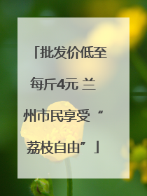 批发价低至每斤4元 兰州市民享受“荔枝自由”