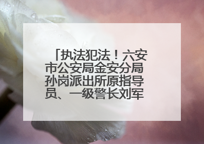 执法犯法！六安市公安局金安分局孙岗派出所原指导员、一级警长刘军被“双开”
