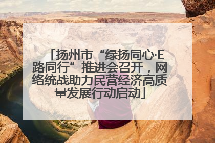扬州市“绿扬同心·E路同行”推进会召开，网络统战助力民营经济高质量发展行动启动