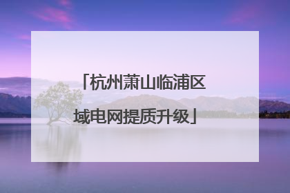 杭州萧山临浦区域电网提质升级