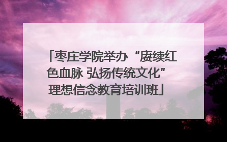 枣庄学院举办“赓续红色血脉 弘扬传统文化”理想信念教育培训班