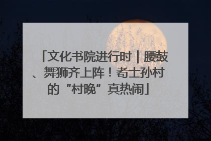 文化书院进行时｜腰鼓、舞狮齐上阵！耇士孙村的“村晚”真热闹