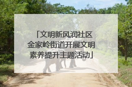 文明新风润社区 金家岭街道开展文明素养提升主题活动