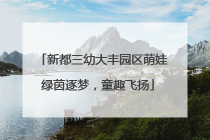 新都三幼大丰园区萌娃绿茵逐梦，童趣飞扬
