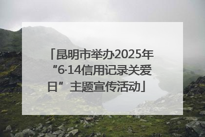 昆明市举办2025年“6·14信用记录关爱日”主题宣传活动