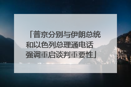 普京分别与伊朗总统和以色列总理通电话 强调重启谈判重要性