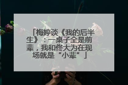 梅婷谈《我的后半生》：一桌子全是前辈，我和佟大为在现场就是“小辈”