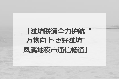 潍坊联通全力护航“万物向上·更好潍坊”凤溪地夜市通信畅通