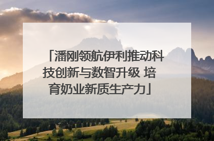 潘刚领航伊利推动科技创新与数智升级 培育奶业新质生产力