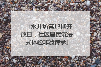 水井坊第13期开放日，社区居民沉浸式体验非遗传承