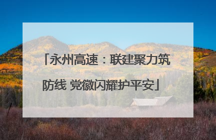 永州高速：联建聚力筑防线 党徽闪耀护平安