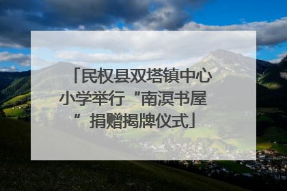 民权县双塔镇中心小学举行“南溟书屋”捐赠揭牌仪式