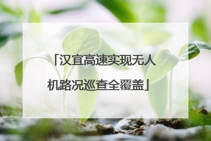 汉宜高速实现无人机路况巡查全覆盖