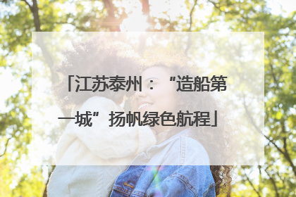 江苏泰州：“造船第一城”扬帆绿色航程