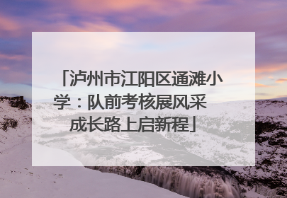 泸州市江阳区通滩小学：队前考核展风采 成长路上启新程