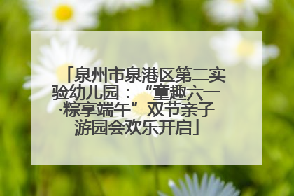 泉州市泉港区第二实验幼儿园：“童趣六一·粽享端午”双节亲子游园会欢乐开启