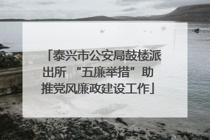 泰兴市公安局鼓楼派出所 “五廉举措”助推党风廉政建设工作