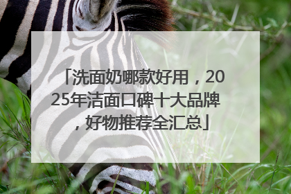 洗面奶哪款好用，2025年洁面口碑十大品牌，好物推荐全汇总