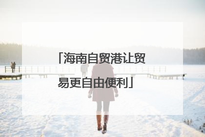 海南自贸港让贸易更自由便利