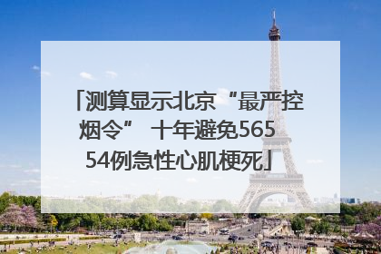 测算显示北京“最严控烟令” 十年避免56554例急性心肌梗死