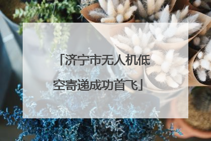 济宁市无人机低空寄递成功首飞
