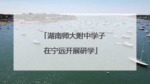 湖南师大附中学子在宁远开展研学