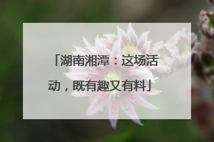 湖南湘潭：这场活动，既有趣又有料