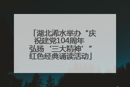 湖北浠水举办“庆祝建党104周年 弘扬‘三大精神’”红色经典诵读活动
