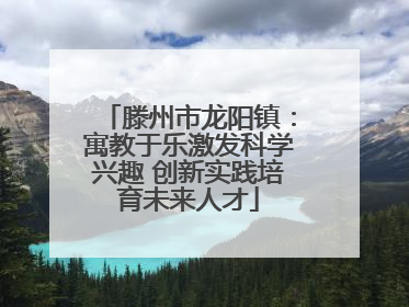 滕州市龙阳镇：寓教于乐激发科学兴趣 创新实践培育未来人才