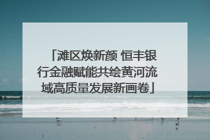 滩区焕新颜 恒丰银行金融赋能共绘黄河流域高质量发展新画卷