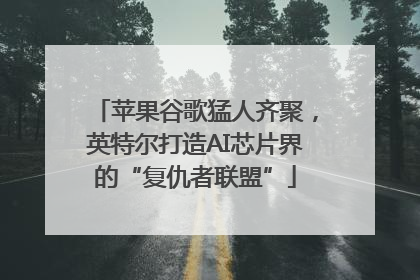 苹果谷歌猛人齐聚，英特尔打造AI芯片界的“复仇者联盟”