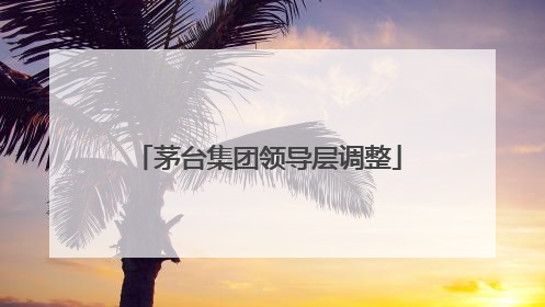 茅台集团领导层调整