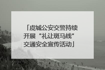 虞城公安交警持续开展“礼让斑马线”交通安全宣传活动