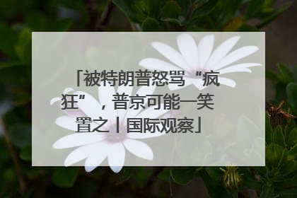 被特朗普怒骂“疯狂”，普京可能一笑置之丨国际观察