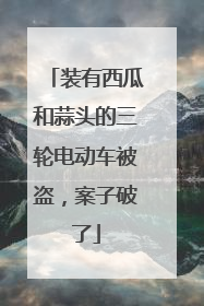 装有西瓜和蒜头的三轮电动车被盗，案子破了