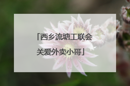 西乡流塘工联会关爱外卖小哥