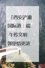 西安浐灞国际港：端午传文明 邻里情更浓