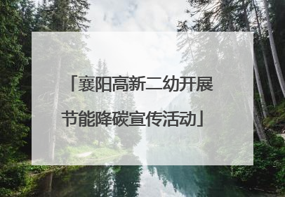 襄阳高新二幼开展节能降碳宣传活动
