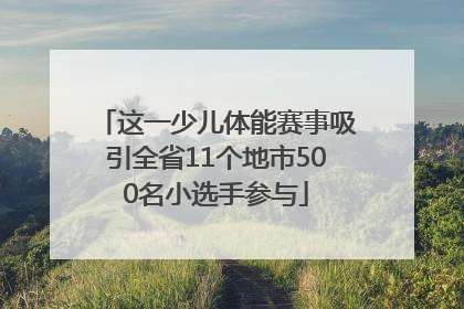 这一少儿体能赛事吸引全省11个地市500名小选手参与