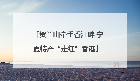 贺兰山牵手香江畔 宁夏特产“走红”香港