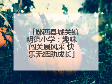 郧西县城关镇明德小学：趣味闯关展风采 快乐无纸助成长