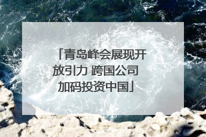 青岛峰会展现开放引力 跨国公司加码投资中国