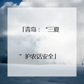 青岛：“三夏”护农话安全