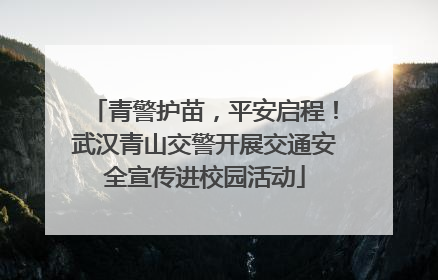 青警护苗，平安启程！武汉青山交警开展交通安全宣传进校园活动