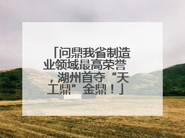 问鼎我省制造业领域最高荣誉，湖州首夺“天工鼎”金鼎！