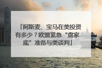 阿斯麦、宝马在美投资有多少？欧盟紧急“盘家底”准备与美谈判