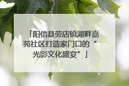 阳信县劳店镇湖畔嘉苑社区打造家门口的“光影文化盛宴”
