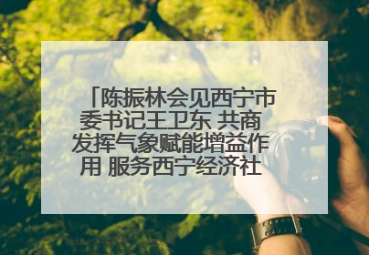 陈振林会见西宁市委书记王卫东 共商发挥气象赋能增益作用 服务西宁经济社会高质量发展