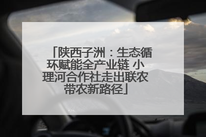 陕西子洲：生态循环赋能全产业链 小理河合作社走出联农带农新路径